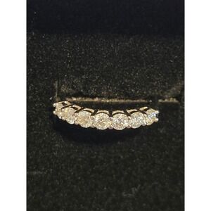 Moissanite Wedding Band Anniversary Ring GRA Certified Size 7